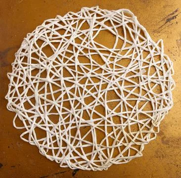 A white plate with a pattern of white lines on it Stock Photos