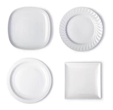 White plate Stock Photos