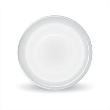 White plate on a white background Stock Illustration