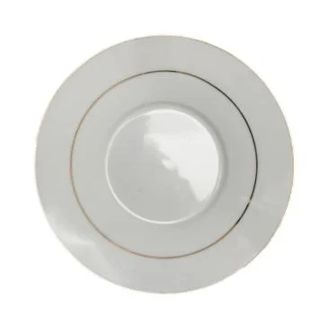 White plate on a white background Stock Photos