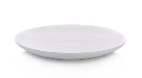 White plate on white background Stock Photos