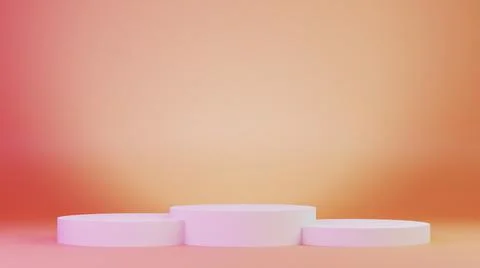 White platform for a packshot placement Stock Illustration
