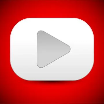 White play button icon, or background Stock Illustration