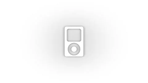 White player icon with shadow isolated on white background. Stock Footage 174103102