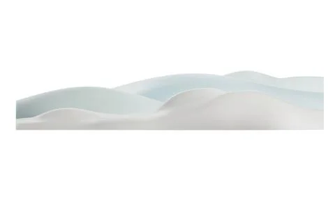 White playground 3D plastic style, vector winter nature design element, cartoon Stock Illustration