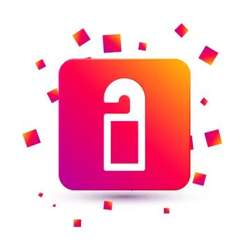 White Please do not disturb icon isolated on white background. Hotel Door Hanger Illustrazione stock