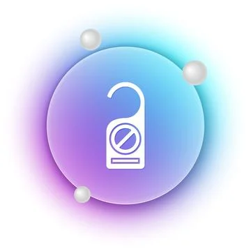 White Please do not disturb icon isolated on white background. Hotel Door H.. イラスト素材