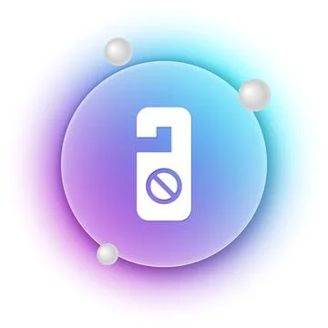 White Please do not disturb icon isolated on white background. Hotel Door H.. 스톡 일러스트