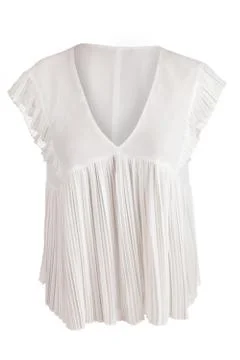 White pleated blouse Stock Photos