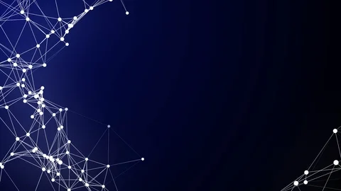 White Plexus on Dark Blue - Networking Graphic v2 - Looping Background HD Vidéo 96084223