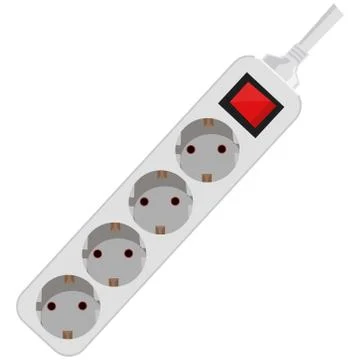 White plug for wall outlet Stock Illustration