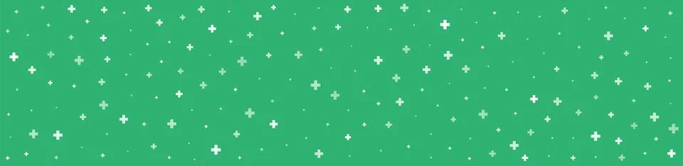 White plus symbols of different sizes and opacity on green background. Abstract Stock Illustration