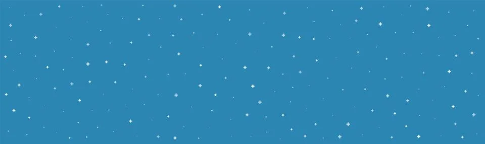 White plus symbols of different sizes and opacity on blue background. Abstract Stock Illustration