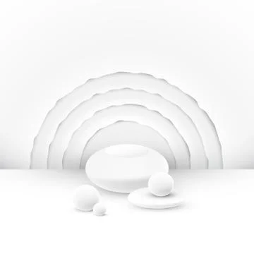 White podium Stock Illustration