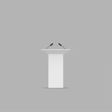 White podium tribune Stock Illustration
