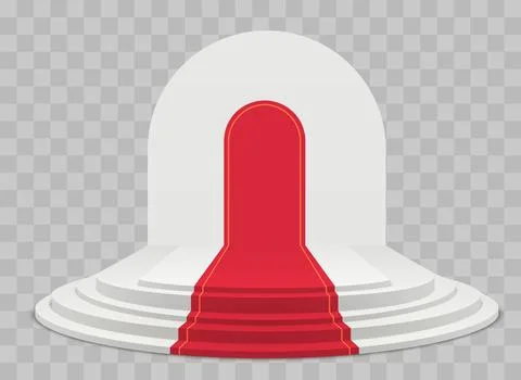 White podium. Vector 3d stage isolated. Stock Illustration