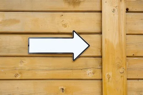 White pointer without text on a wooden wall Stock Photos