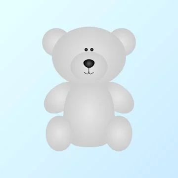 White polar bear toy Illustrazione stock