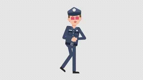White Policeman In Love Video stock 205045294