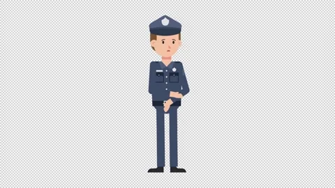White Policeman Sad Video stock 205045372
