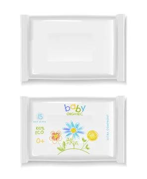 White polimer packages Stock Illustration