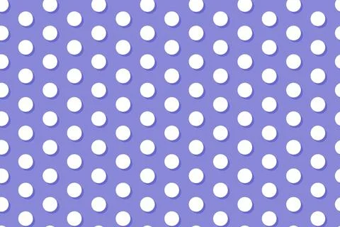 White polka dot pattern on blue background with subtle shadows Illustrazione stock