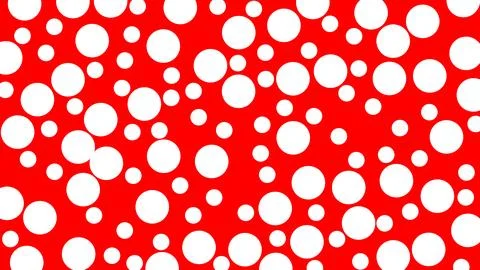White Polka Dot Pattern on Bright Red Background Stock Illustration