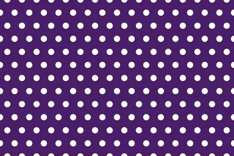 White polka dot pattern on purple background vector Illustrazione stock