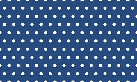 White polka dots on blue background seamless pattern イラスト素材