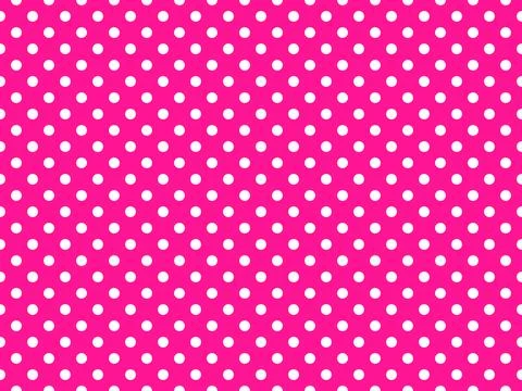 White polka dots over deep pink background Stock Illustration