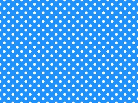 White polka dots over dodger blue background Stock Illustration