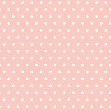 White polka dots on a pink background. Seamless pattern Illustrazione stock
