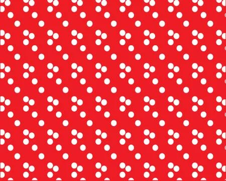 White polka dots on red background, cute background Stock Illustration