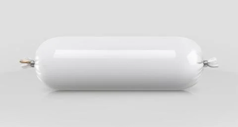 White polyethylene packaging for food, vector mockup Stock Illustration