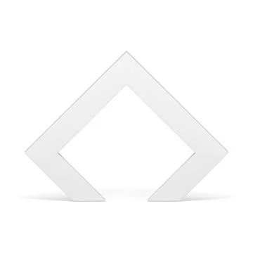 White polygonal arch angular entrance base foundation stage presentation re.. Stockillustratie