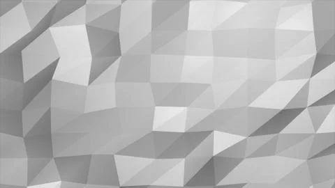 White polygonal geometric surface. computer generated abstract motion backgro Stock Illustration