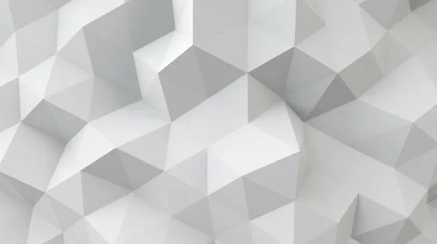 White polygonal geometric surface seamless loop 4k UHD (3840x2160) Stock Footage