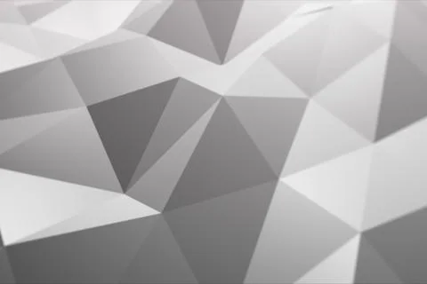 White polygonal geometric surface with a shallow depth of weakness. computer  Stock Illustration