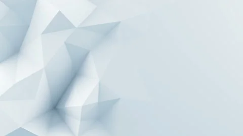 White polygonal shape 3D render animation loop 4k UHD (3840x2160) Stock Footage 63524702