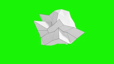 White polygonal surface waving. Abstract geometrical modern. Triangle polygon.  Stock Footage 75335457