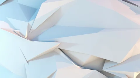 White polygonal triangle geometric background Stock Footage 99585334