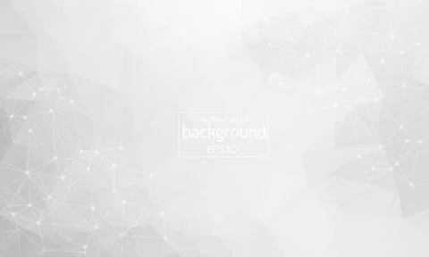 White polygonal triangle geometric background Stock Illustration