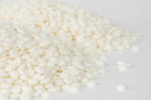 White polymer granules Stock Photos