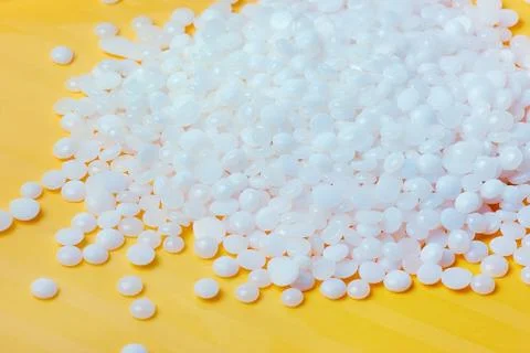White polymer granules Stock Photos