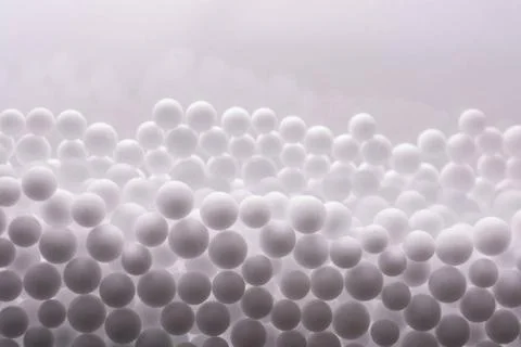 White polystyrene foam balls as background White little polystyrene foam b... Stock Photos