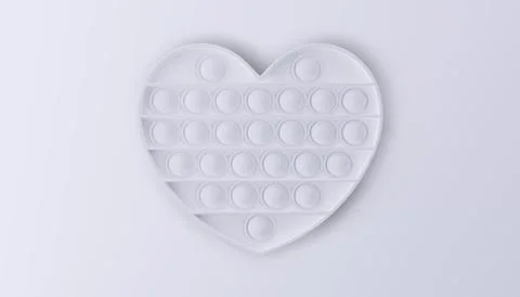White Pop it isolated on a white background. Realistic vector 3D illustration Illustrazione stock