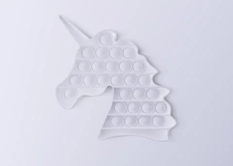 White Pop it isolated on a white background. Realistic vector 3D illustration Stock Illustration