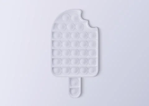 White Pop it isolated on a white background. Realistic vector 3D illustration Stock Illustration