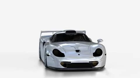 White porsche supercar Stock Illustration