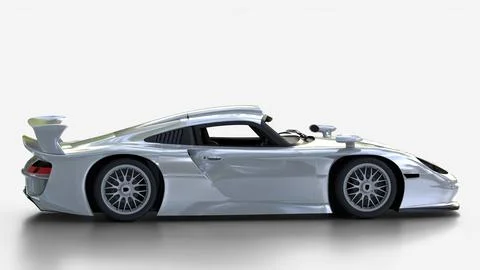 White porsche supercar Stock Illustration